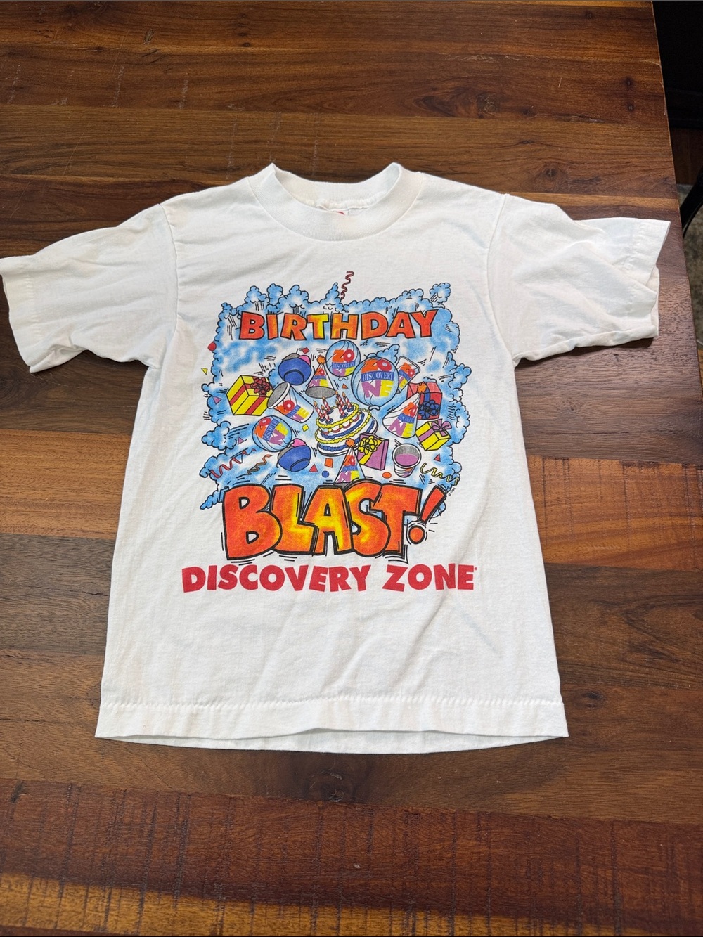 Vintage Discovery Zone Birthday T-Shirt- Size 10-12 Kids